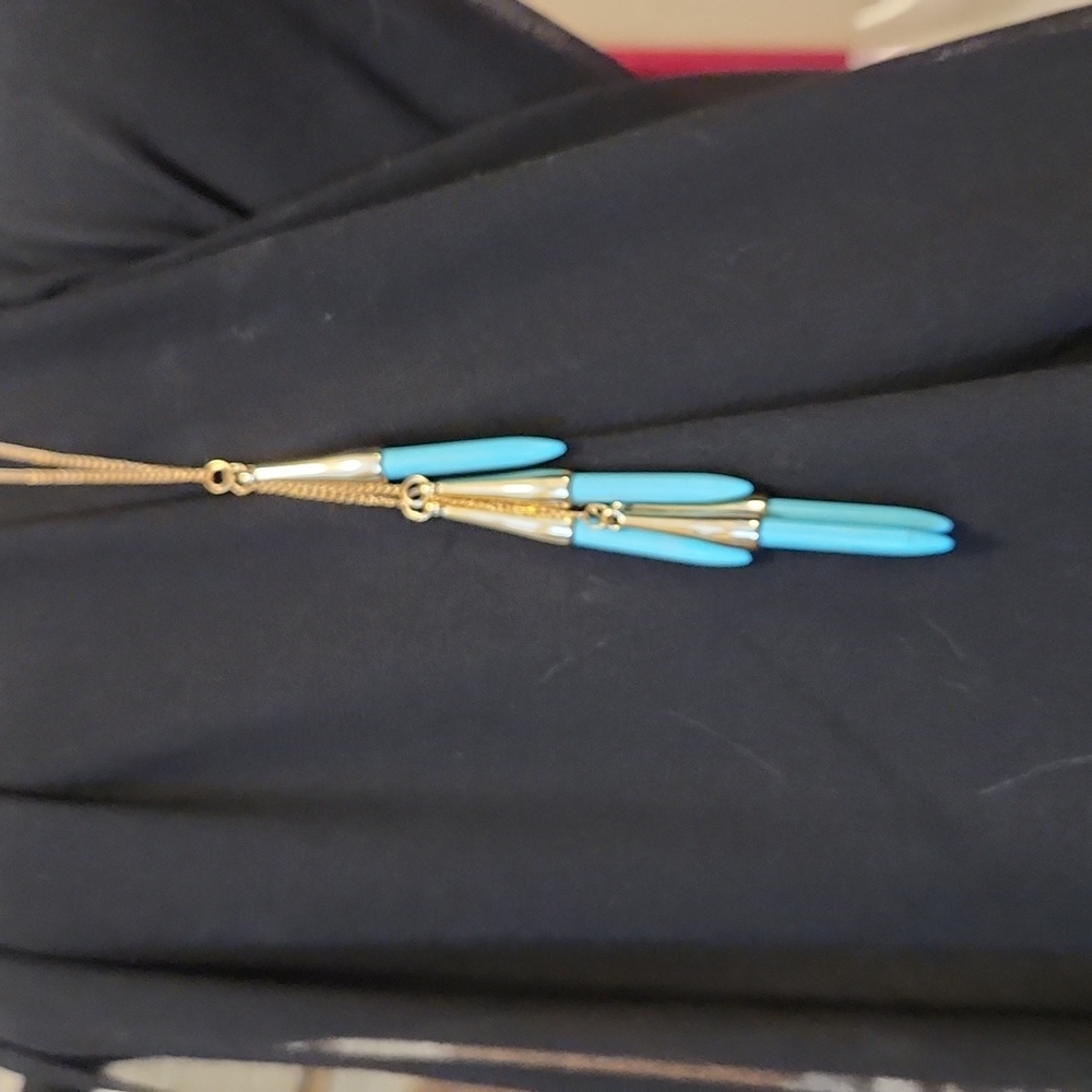 Primative & Proper Blue & Gold Necklace